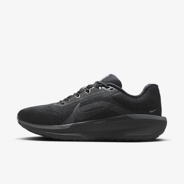 Black nike track shoes online